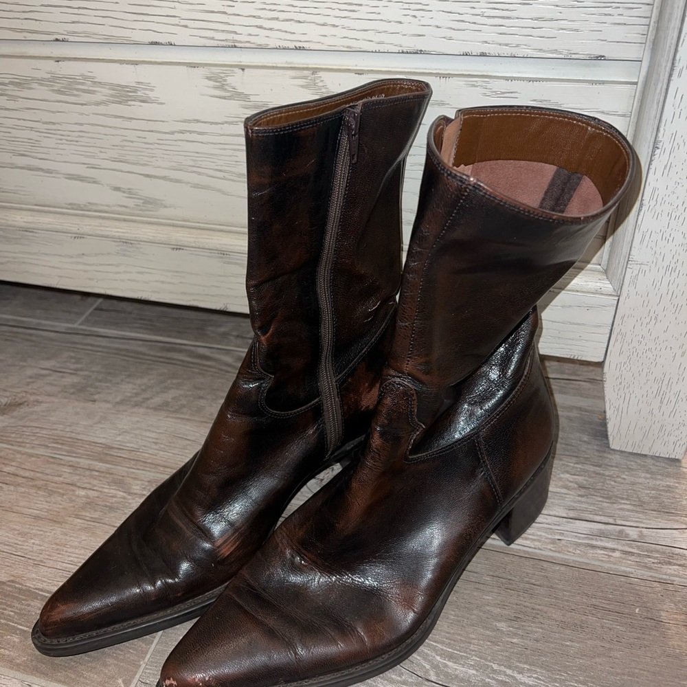 Brown Leather Boots